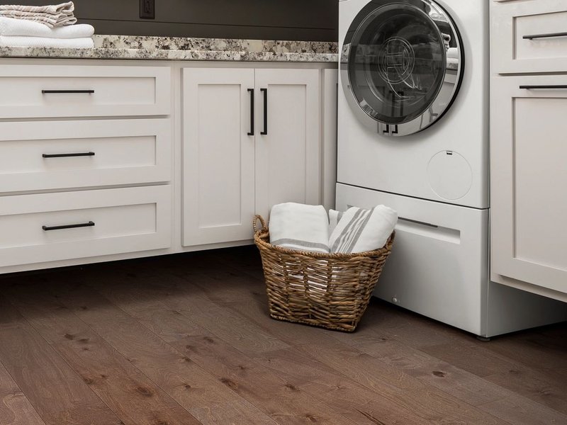 white furniture and appliances on hardwood from U Payless Flooring in Schumacher, ON