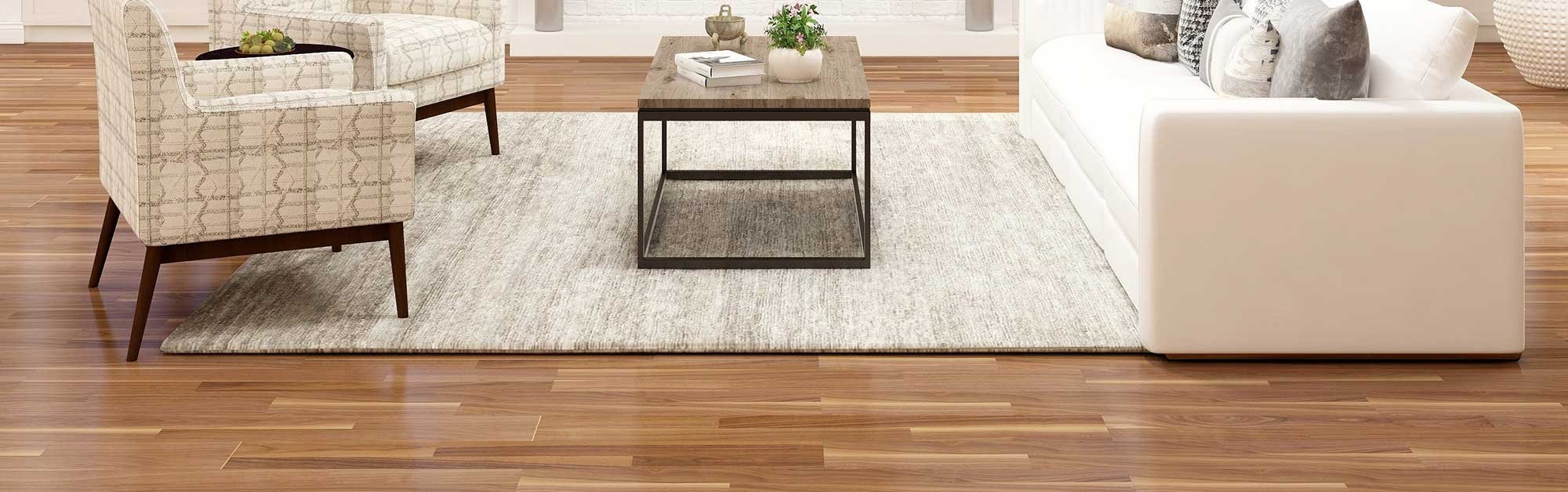 Warm living room flooring - contact us at U Payless Flooring in Schumacher, Ontario